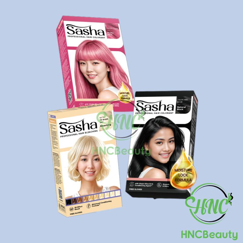 SASHA Professional Hair Colorant 25ml / Pewarna Rambut Brown Cat 1