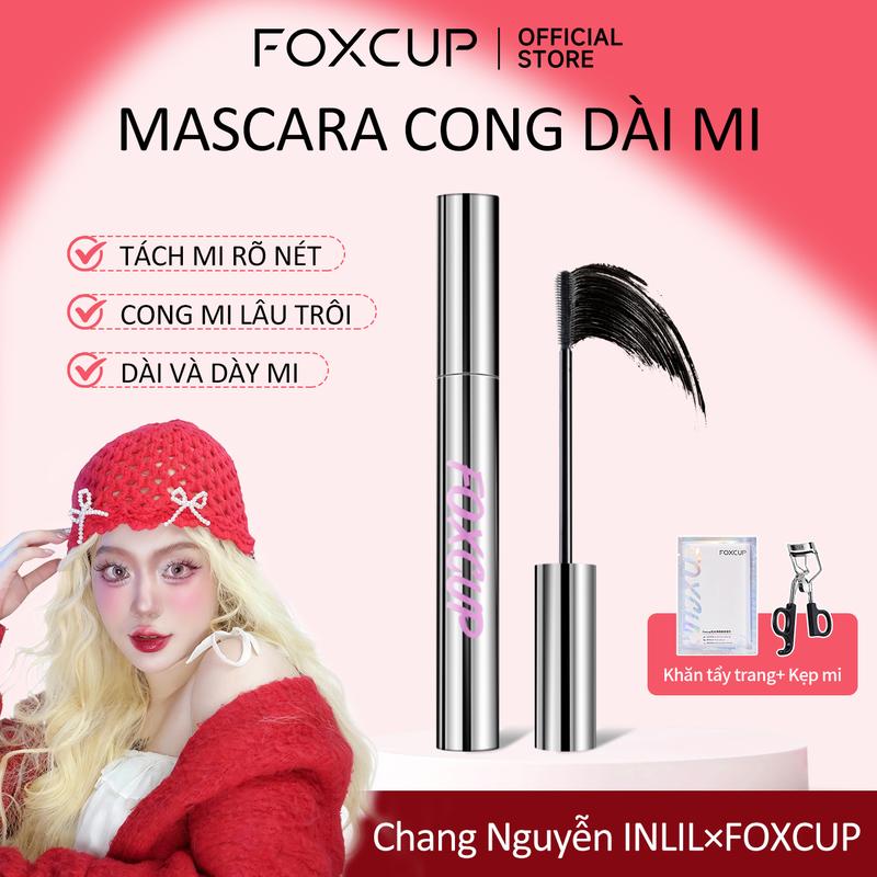   Chang Nguyễn INLIL×FOXCUP FOXCUP Mascara  Đầu cọ mới không dính da chỉ bám vào lông mi  Dễ dàng chuốt mi cong vút bền lâu tơi tách từng sợi chống nước và mồ hôi. 