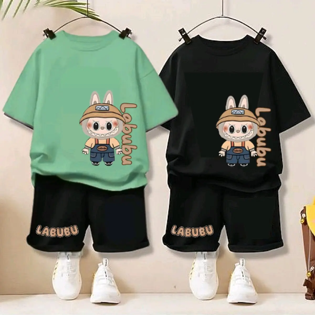 Kaos Anak Labubu Setelan Kualitas Distro dengan Bahan Cotton 30's - Fashion one set