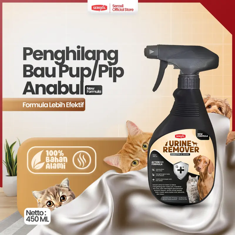 Seroxil Penghilang Noda Bekas Pipis Hewan Karpet Sofa URINE REMOVER 0