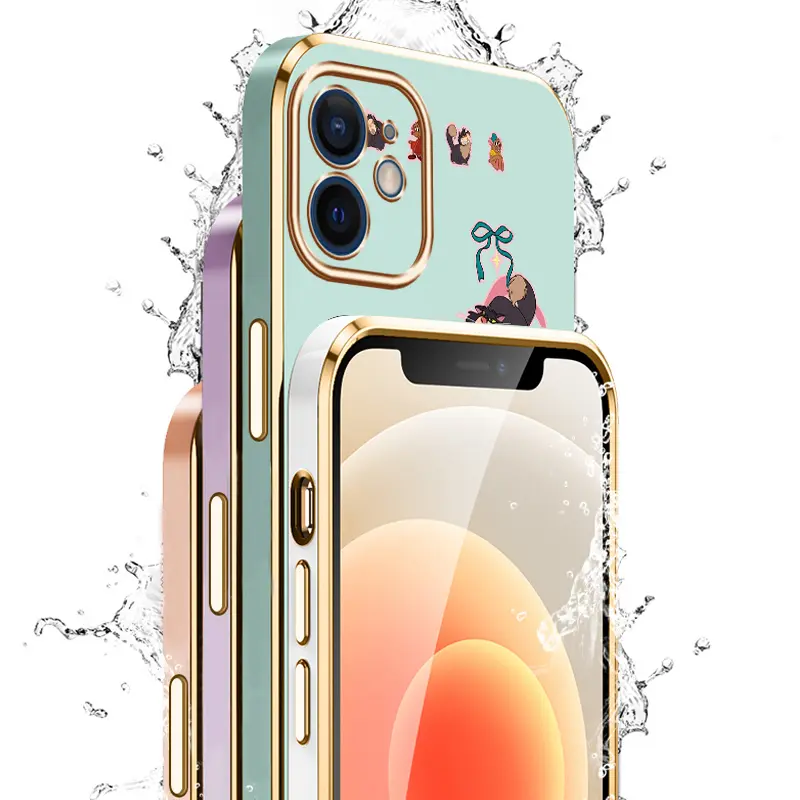 Casing Hp Untuk Samsung Galaxy A32 4G A32 5G Case Pola kucing dan tikus Cesing Silikon Softcase ponsel Kasing Mewah Plating Kesing 7