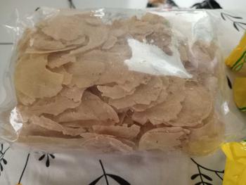 Product Review of Emping Remuk / Emping Patah / Emping Remukan / Emping melinjo Pajang 400 gram Siap Goreng Pedas Camilan snak from s**a l**a 1