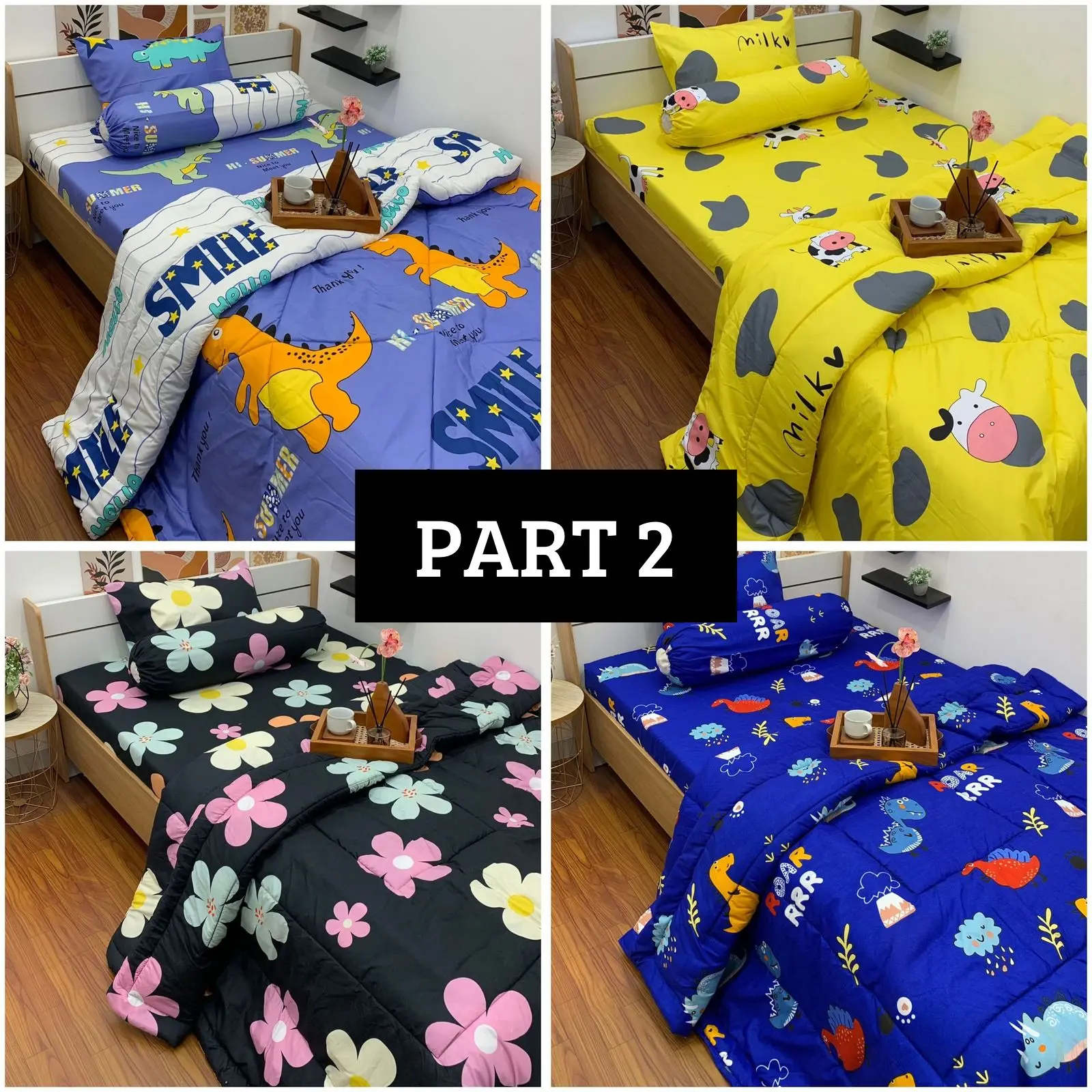 SPREI ANAK / SPREI AESHTETIC HOMEMADE SIZE 120, 160, 180 (SARUNG BANTAL + SARUNG GULING )