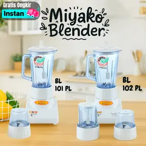 [AFF8] Miyako Blender Plastik 3in1 BL-102 PL 2in1 101 PL 3in1 Kaca 102 GS 1 Liter Hemat Energi 250W Pisau Stainless Garansi 1 Tahun Blender Miyako 2in1 & 3in1 Multifungsi Food Grade