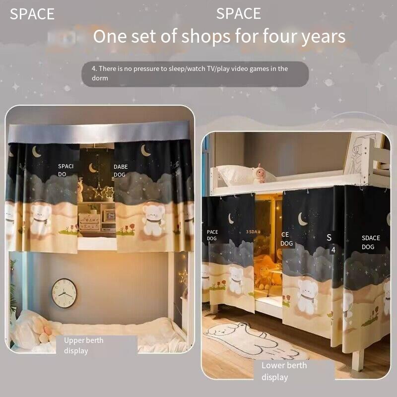 Product Introduction of Travel-Friendly Dorm Curtains| Compact Student Bedding with Quick-Install System & Anti-Tear Fabric 11