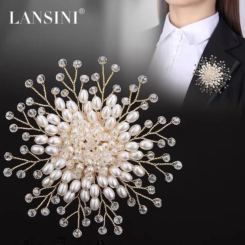 (Bebas beli 2 dapat bonus) B35 Bross hijab mutiara snowflake mewat titanium Korea original 5