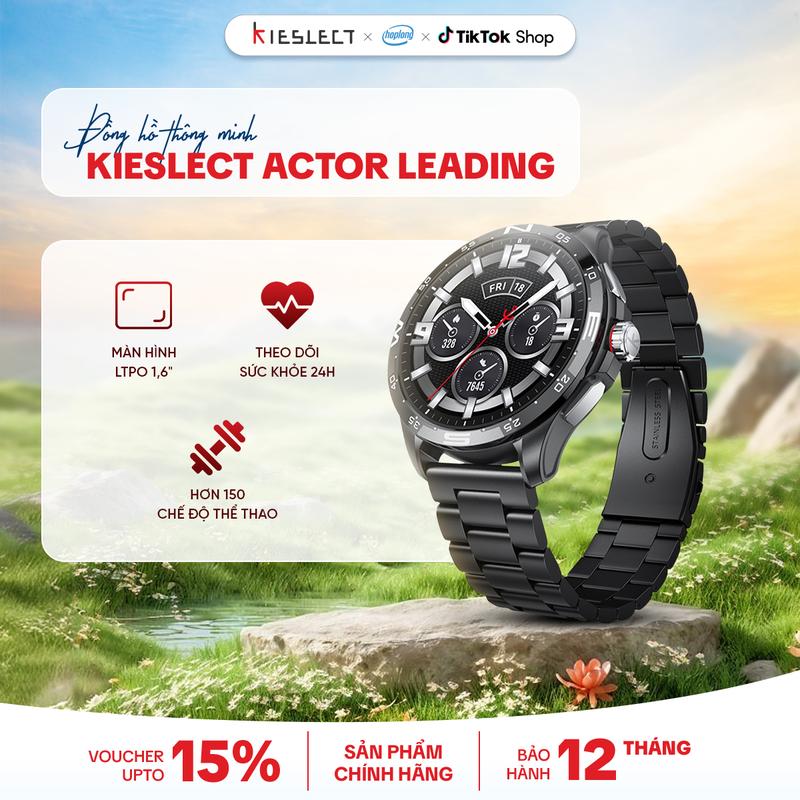 New 2025 Đồng hồ thông minh Kieslect Actor Leading - Màn hình LTPO 1,6" - Theo dõi sức khỏe 24H - Hơn 150 chế độ thể thao