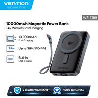 Gambar [Tersertifikasi CCC] Vention Wireless Magnetic Qi2 Powerbank 10000mAh 35W PD PPS LED Display Built in Lanyard USB C Cable Foldable Phone Stand - WS-T - GRAY, 10RB mAh/CCC dari Vention Flagship Kota Administrasi Jakarta Utara 1 Tokopedia