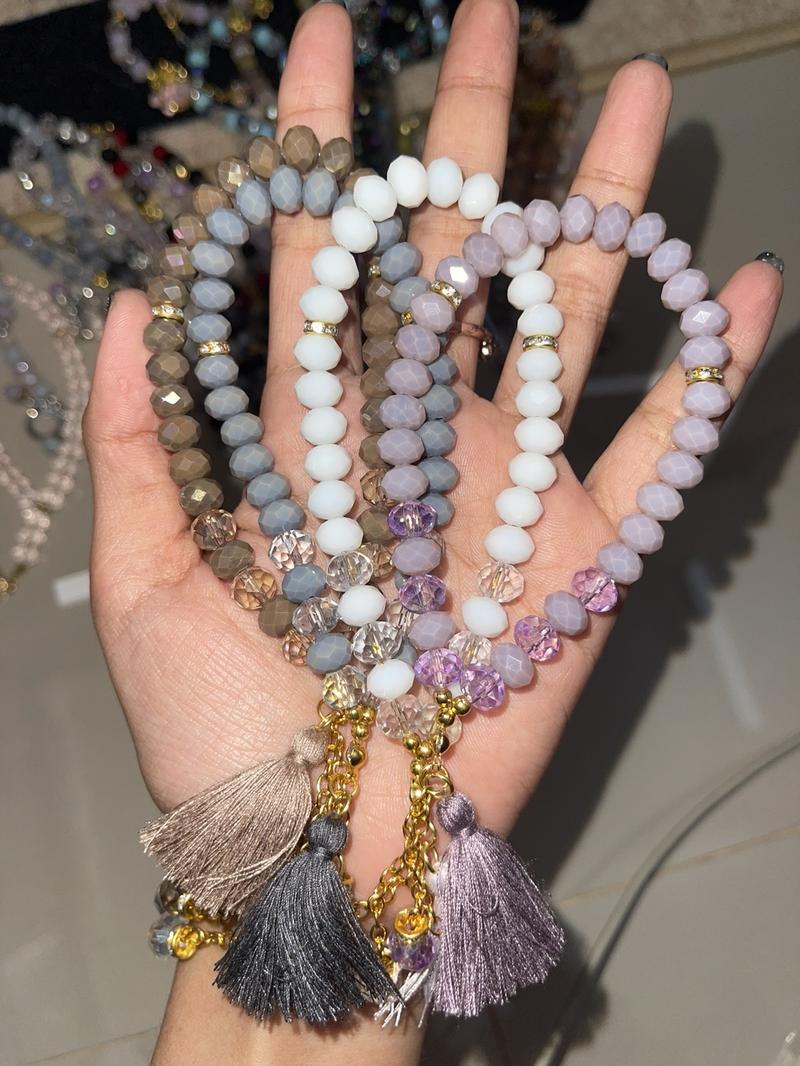 Tasbih Aesthetic 33 Butir Murah | Free box Putih Cantik Tasbih Aesthetic 33 Butir Murah | Free box Putih Cantik