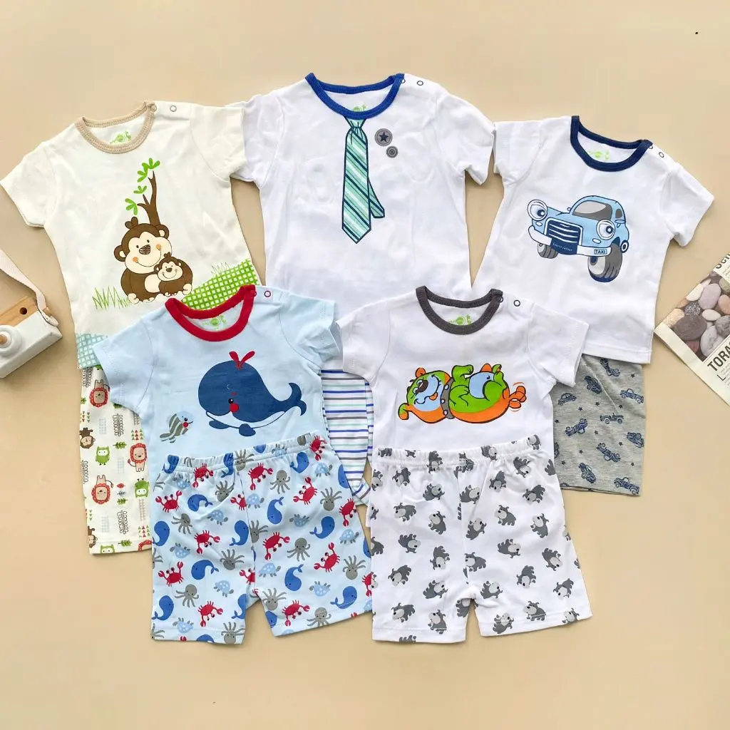 Ownerbabysical 0-24 Bulan SET BOYS - Setelan Anak Baby Laki-laki Lucu - One Set Atasan Bawahan Anak Laki-laki