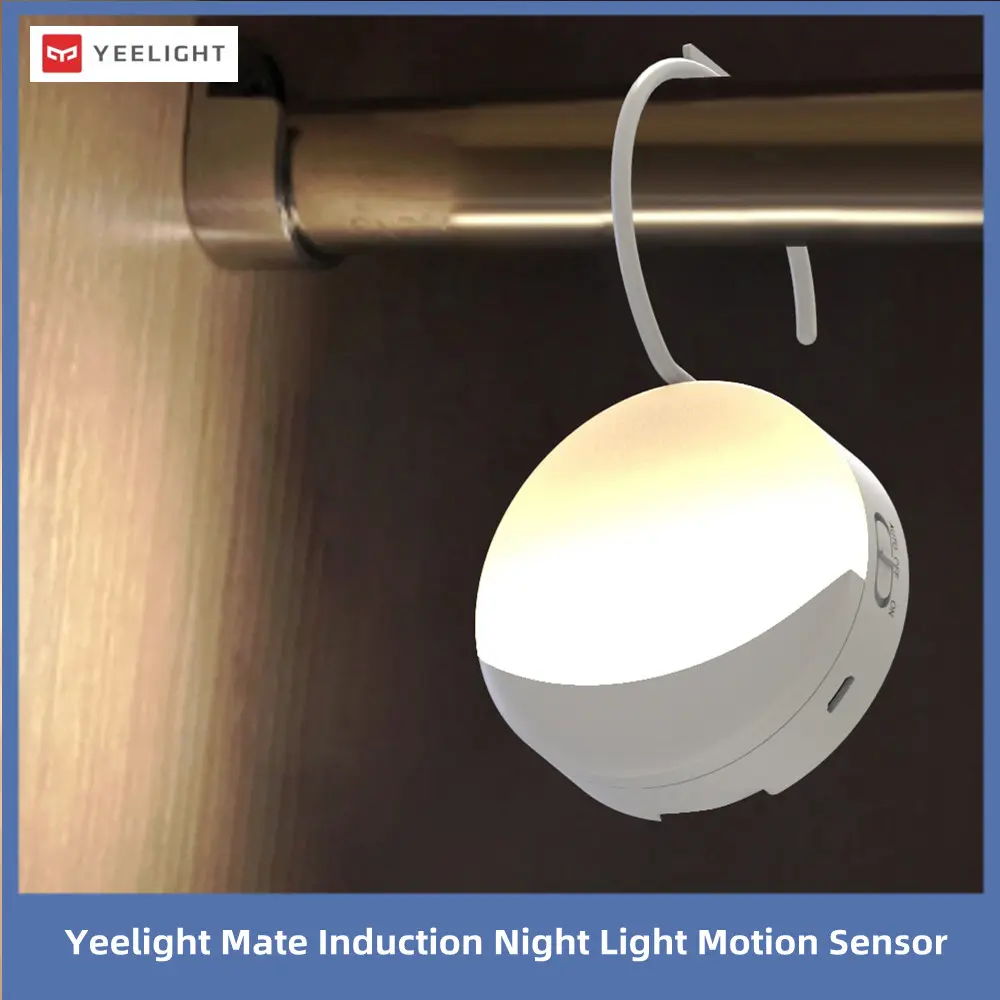 Global Version Yeelight Motion Sensor Night Light USB Rechargeable Body Sensor 3000K Gclightingbathsolutionsg Cozy Moonlight Mode Magnetic Design Smart Home Lamp