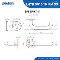 Gambar DEKKSON Lever Handle Tube Rose Gagang Pintu LHTR 0016 SUS 304 - Silver SSS, LHTR 0016 22MM dari Dekkson Official Shop Kota Administrasi Jakarta Barat 2 Tokopedia