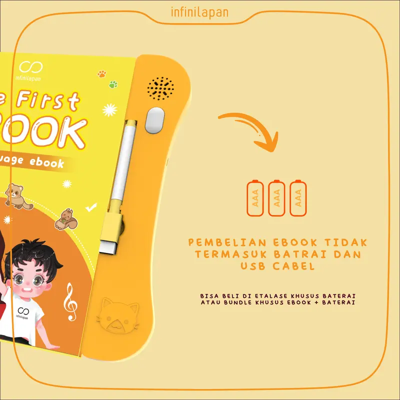 (PRODUK ASLI INFINILAPAN) Spesial! Buy 1 Ebook, Gratis Learning Card l! | Ebook Mainan edukasi anak yang interaktif | Mainan edukasi anak gambar bersuara | Mainan edukasi mesin pengenalan belajar kosakata bahasa inggris Toy Tulis 1