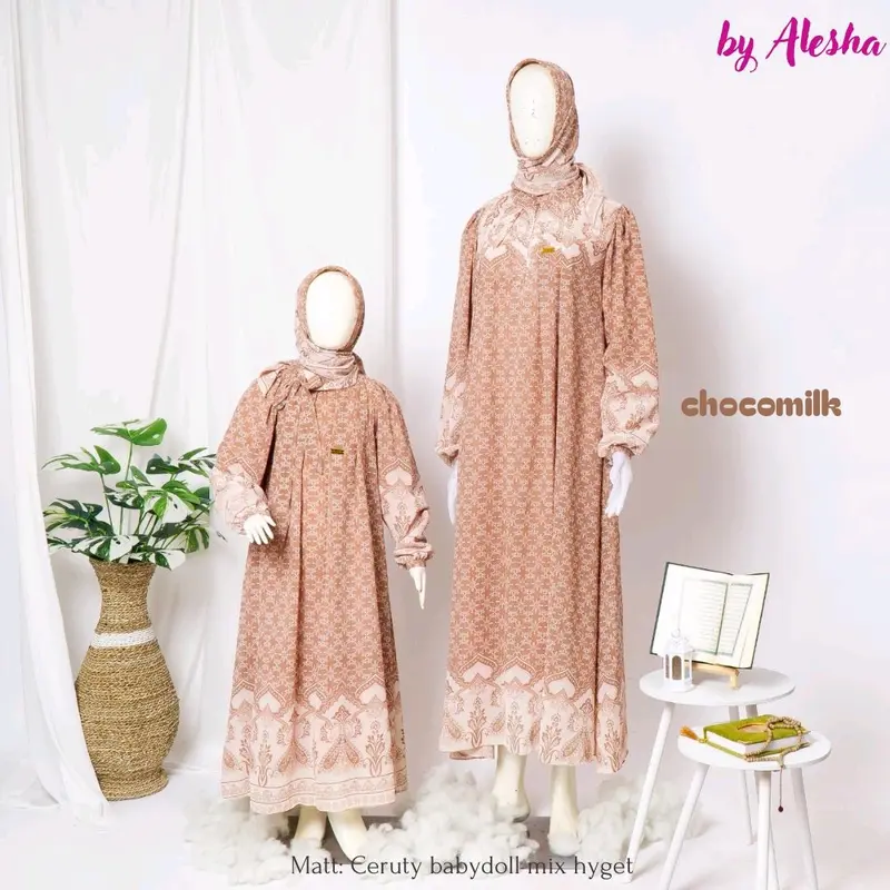Sarimbit Ibu dan anak set hijab 3