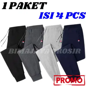 [(PROMO 1PAKET ISI 4PCS)] CELANA JOGER SPORT ZIPPER PREMIUM UNISEKS DEWASA TERLARIS