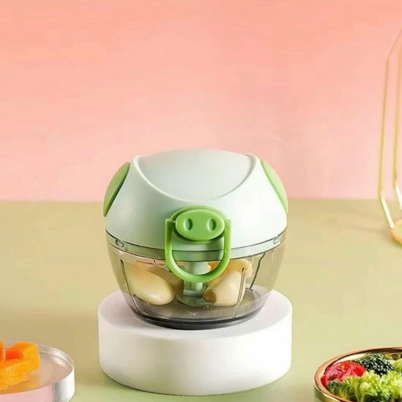 ￼Máy xay mini đa năng 3 lưỡi dao kéo tay, xay tỏi ớt hành, xay rau củ quả