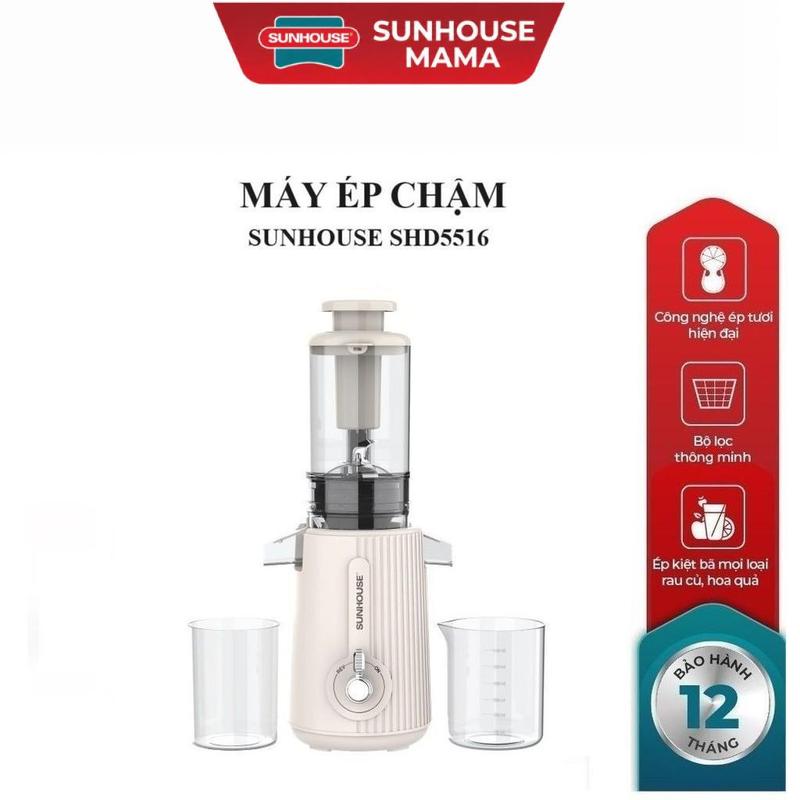 MÁY ÉP CHẬM SUNHOUSE SHD5516 _công suất 150w có tích hợp chức năng làm kem trái cây