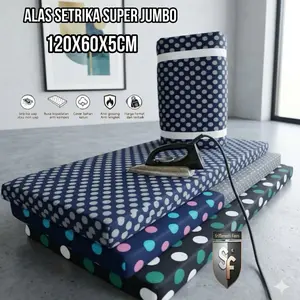 Alas setrika.Alas.setrika busa.(BUSA HITAM) Alas setrika jumbo ukuran 120x60x5cm.Alas setrika tebal 5cm. Portabel Rumah Tangga Hitam