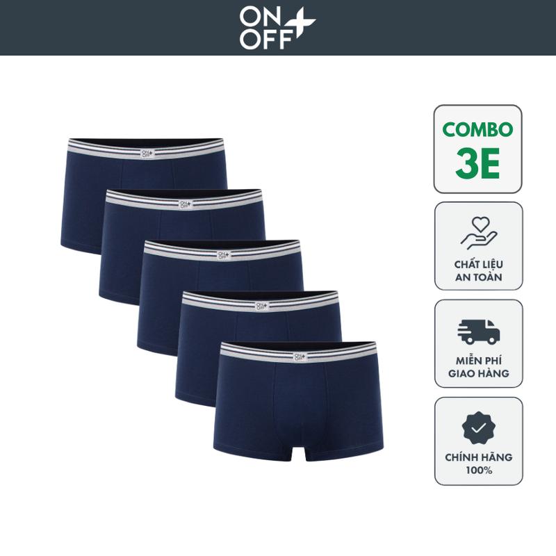 Combo 5 quần lót nam trunk cotton basic thấm hút mồ hôi - ONOFF 18UO25A035