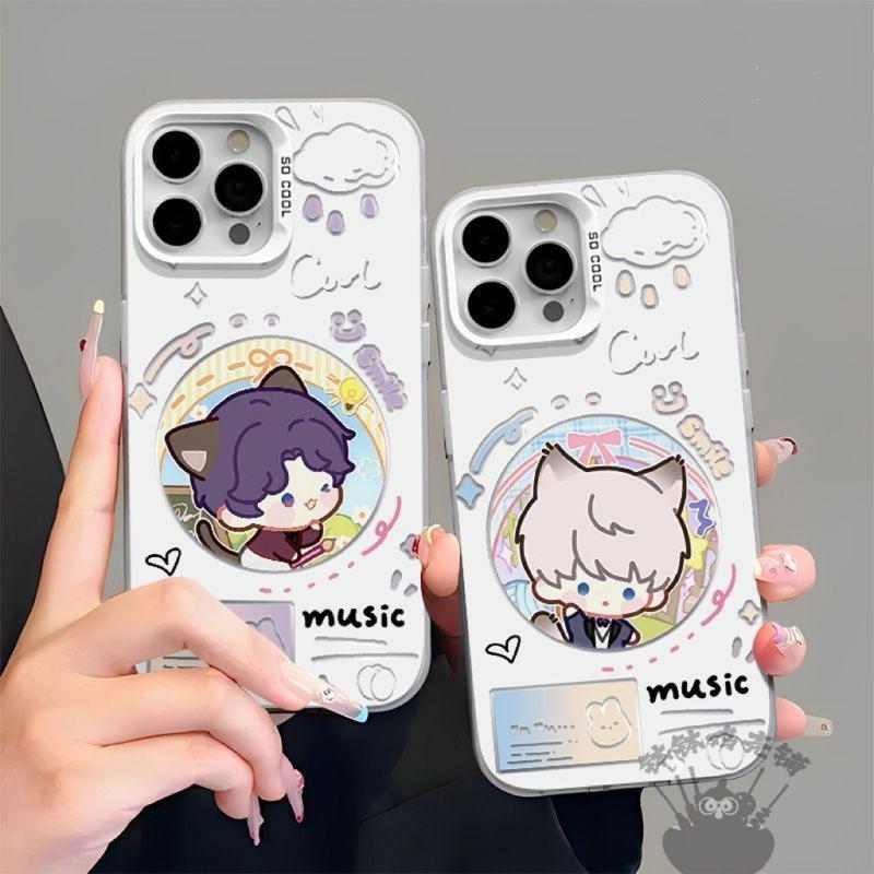 Product Introduction of Phone Case with Space and Love Theme, Xavier, Zayne, Rafayel, Sylus Merch, Shockproof, Cute Anime Style, Drop Resistance, Suitable for iPhone, Protective 9