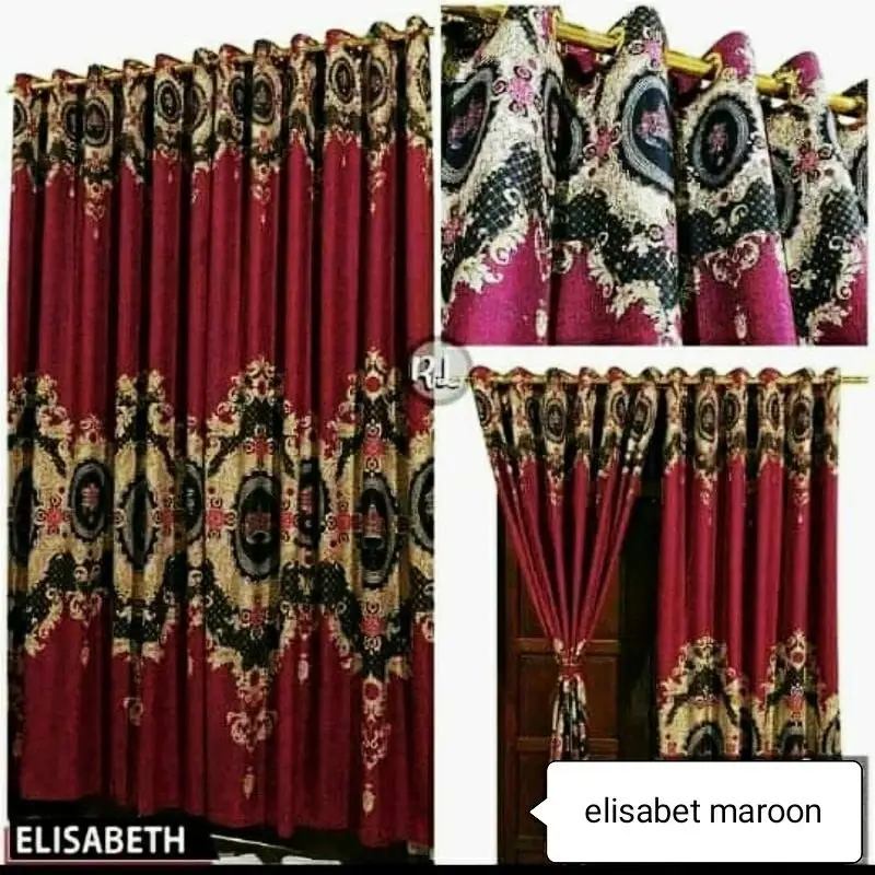 Gorden Smokring 12 Ring Free Tali Untuk Jendela Dan Pintu Panjang 220 Lebar 110 Bahan POLY MICRO 3
