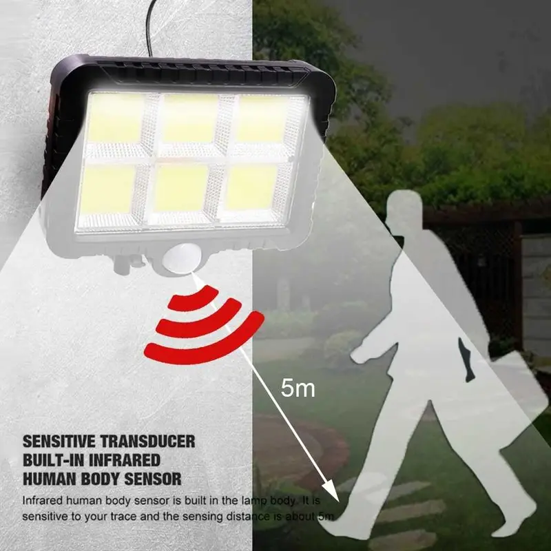 ZOYJITU Lampu Dinding Solar Sensor PIR Waterproof Cool White COB - SL-F120 6