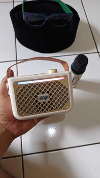 Product Review of Easy & Perfect LILLY | Bluetooth Speaker Portable with RGB Running Light | Wireless Microphone with Adjustable Effects | 5 Watt Speaker Power with 6 Hours Play Time from P**T 1