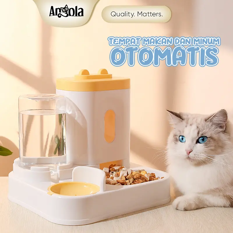 Angola Shop Tempat Makan & Minum Otomatis Kucing Anjing M07 Automatic Pet Feeder / Pet Feeder Hewan Peliharaan 2