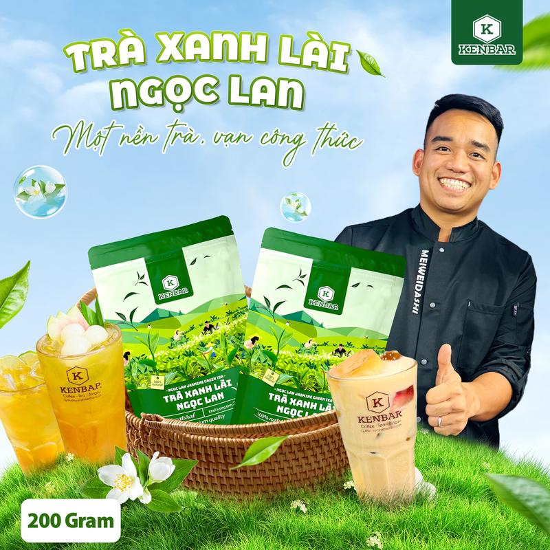  Trà Xanh Lài Ngọc Lan KENBAR 200Gram - Pha Trà Chanh Trà Kem Sữa Trà Trái Cây Trà Chanh Giã Tay 