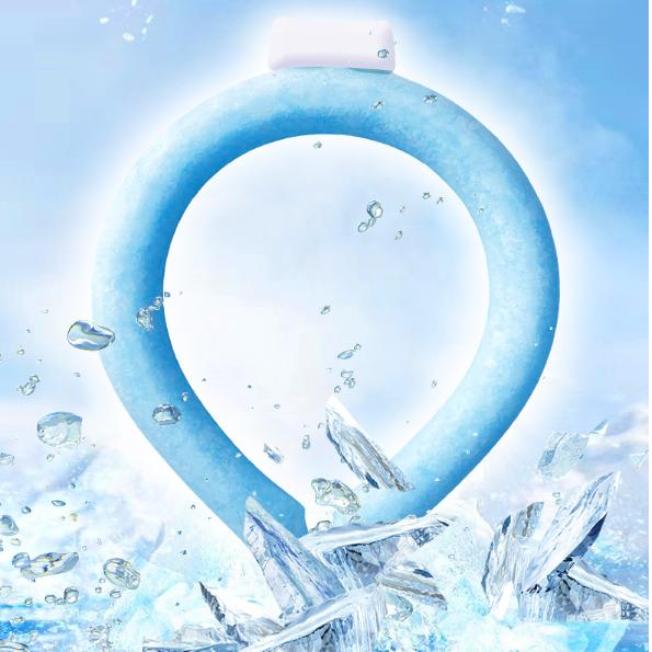 Product Introduction of Summer Outdoor Work Heatstroke Prevention And Cooling Artifact Ice Cooling Neck Ring Ice Pad Ice Pillow Heatstroke Relief Ring Neck Hanging Sports Ring(C56) 13
