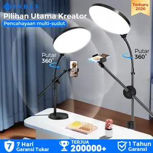 【Putar 360°】【Warranty 30 HARI】【COD】【24H Shipping】INBEX IPL16 Lampu Kontent Kreator Portabel Lighting Studio Video/Livestreaming+Tripod Overhead Stand hp