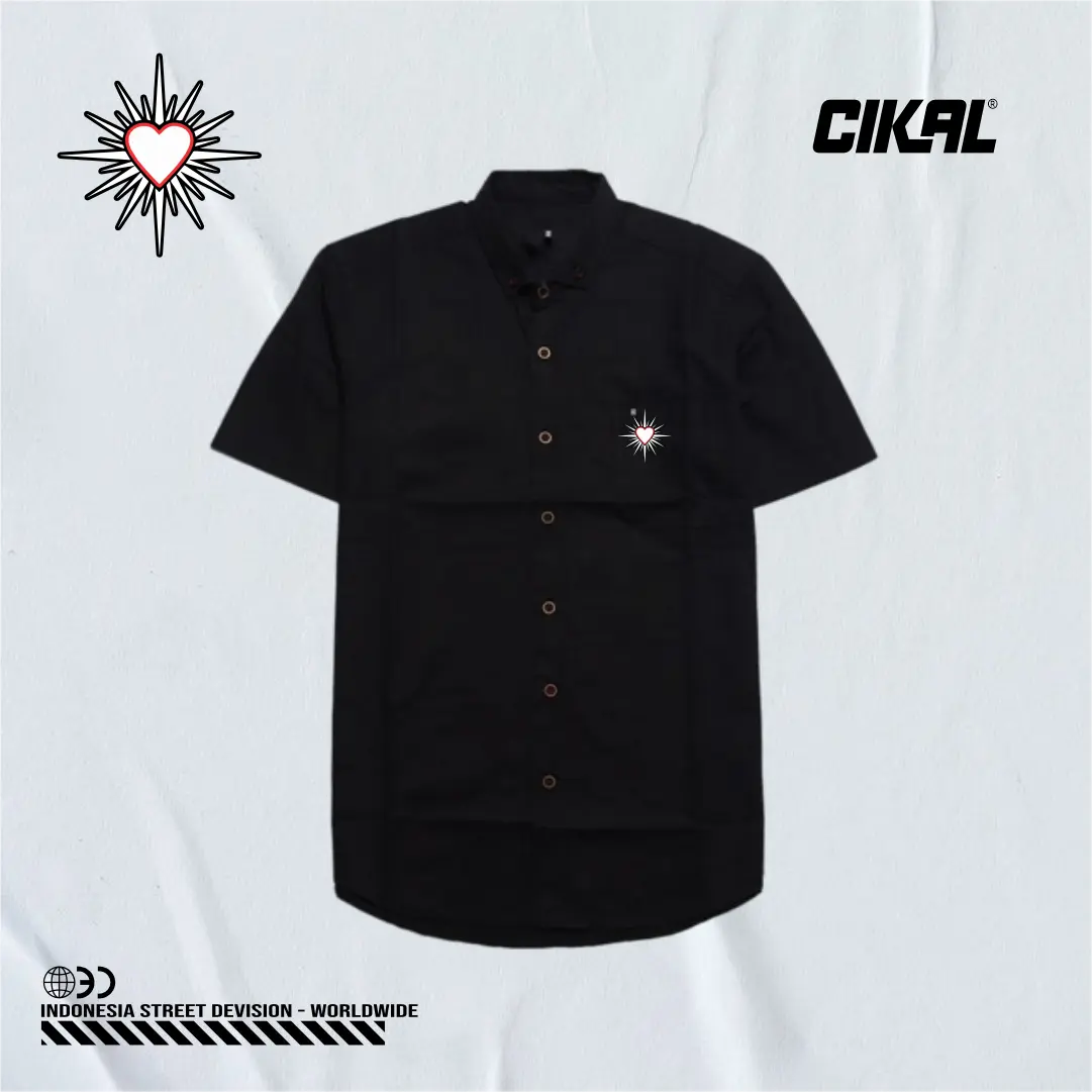 KEMEJA HEM  PSHT SH TERATE DESIGN LOGO HATI BERSINAR ATRIBUT PENCAK SILAT KEKINIAN Baju Katun Slimfit Toyobo