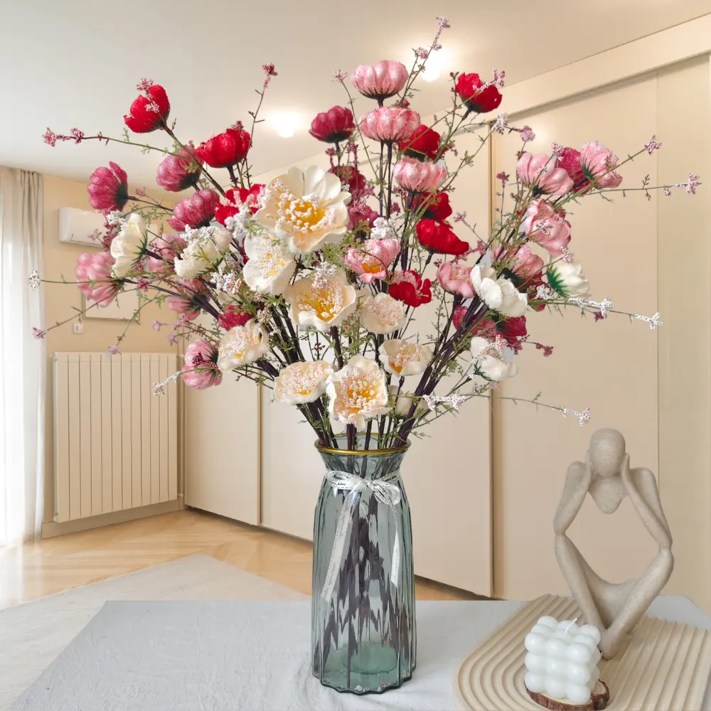 Hoa Bướm Azalea Hồng, Mô Phỏng, Đồ Trang Trí Phòng Khách Và Bàn Ăn Decor Decor Bàn Trang Trí Nhà