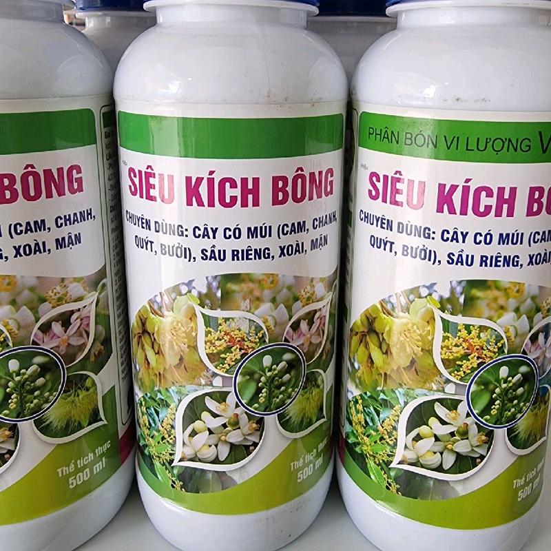  1 chai siêu kích bông dung tích 500ml sản phẩm chuyên cho cây có múi sầu riêng xoài mận 