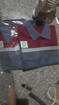 Product Review of COD I ATASAN Baju  WEARPACK SAFETY MODEL STANDAR LENGAN PENDEK KOMBINASI ABU MAROON Kerja from B**A D**R W**N 0