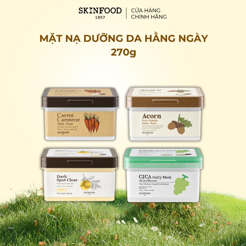 [TO] Hộp Mặt Nạ 30 Miếng Skinfood Dưỡng Da Hàng Ngày Cà Rốt/Quả Sồi/Yuja C/CICA Daily Sheet Mask 270g