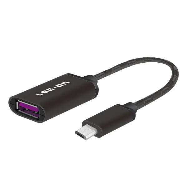 Otg Kabel Micro/Android Lo-oT01 LOG-ON Black Metal Storage 1