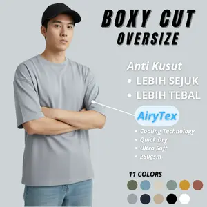 Short Sleeve AIRYtech Oversize T-Shirts Series / Airism Quick Dry Adem Anti Kusut