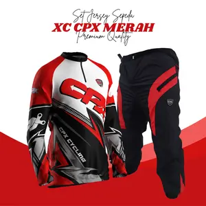 Setelan Jersey Lengan Panjang Xc Plus Celana Sepeda Panjang 7/8 Padding CPX Sport