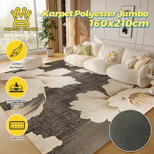 Bright Crown X HappyFamily LOKAL Karpet Polyester Jumbo UK 160x210CM BERKUALITAS Anti Slip Mewah