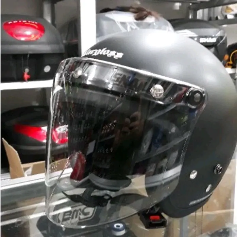 KACA HELM BOGO-RETRO VISOR NJS NX2 RETRO VENOM INJAK ORIGINAL COATING 0