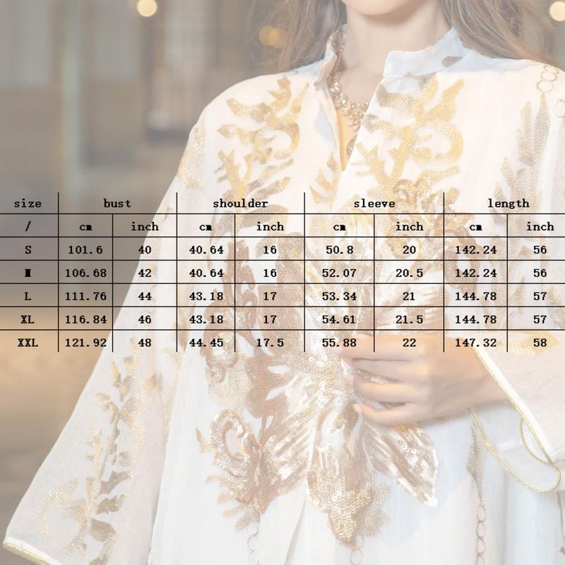 Product Introduction of Baju raya Middle East Cross border Golden Pearl Embroidered Yarn Muslim Female Jalabiya Dubai Arab Abaya 0