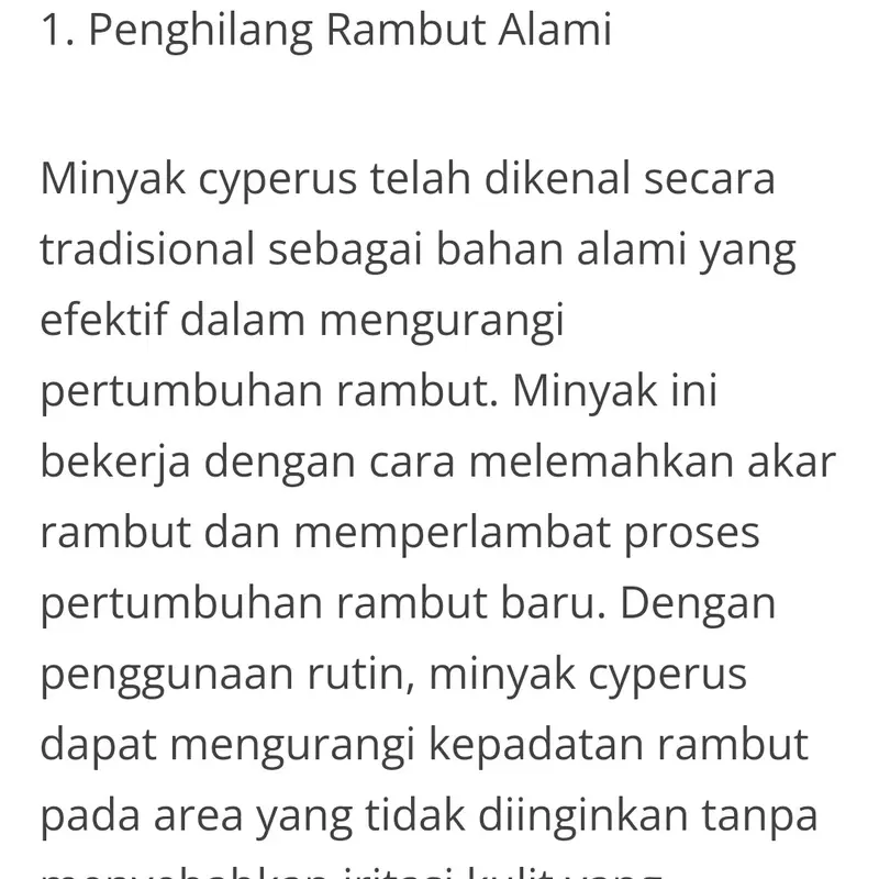 [RIKMAMU] 25ML CYPERUS ROTUNDUS OIL/HAIR REMOVAL/PERONTOK RAMBUT KETIAK 4
