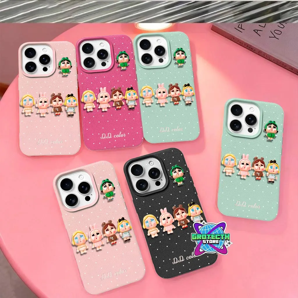 polka dot 3D cartoon compatible for iphone  7 7+ X/XS XR Proma phone case new iPhone 18 17 16 15 14 13 12 11 all inclusive 16Pro anti drop silicone TP81