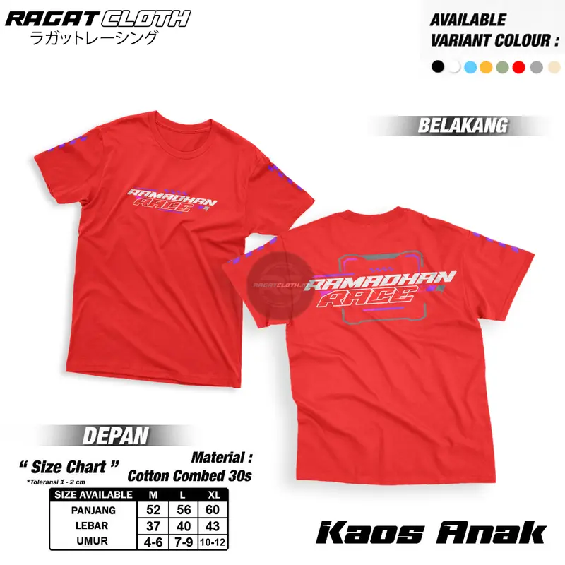 Ragat Clothing Kids Kaos Anak Spesial Ramadhan Vol.1 Untuk Umur 3-12 Tahun 4
