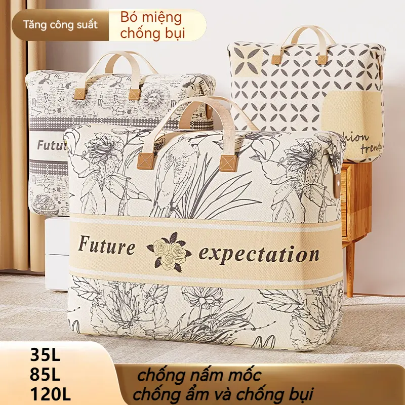Túi Đựng Chăn Bông, Túi Đựng Đồ Gia Dụng, Dung Tích Lớn, Chống Thấm Nước Và Chống Ẩm, Thích Hợp Cho Việc Đóng Gói Di Chuyển, gọn bảo quản quần áo bền đẹp Thùng Đựng Đồ Cỡ Lớn Túi Đựng Quần Áo Chăn Màn Chống Thấm Nước Thùng Giỏ Vải Đựng Đồ Gấp Gọn Đa Năng 0