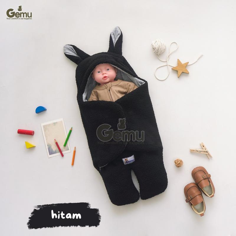 GEMU Selimut Bayi Bedong Blanket Instan Sherpa Bulu Domba Tebal Karkakter Kaki Premium Newborn 7