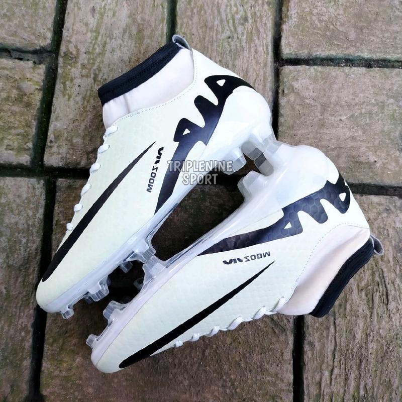 Sepatu Sepak Bola Boots Anak Cream Hitam Size 32-38 Usia 9-16 Tahun Sepatu Soccer Anak Laki-Laki Sepatu Olahraga Anak Terbaru 0