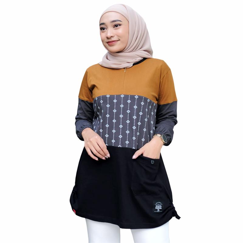 Product Introduction of Shafamarwa Kaos set Couple Keluarga Baju Atasan Tunik Sarimbit Family rekomendasi Lebaran Ayah Ibu Wanita dan Anak Cowok Cewek SM101 Hitam Muslim Pasangan Dewasa Katun 26