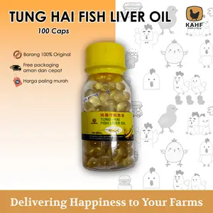 Minyak Ikan isi 100 Butir Tung Hai Fish Liver Oil Vitamin Kucing Anjing Ayam [KAHF PS]